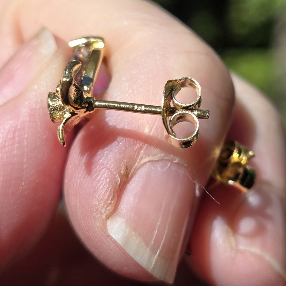 Mystic Sultans Teardrop & Topaz Natural Sterling & Gold Earrings 3.5k Each - Picture 10 of 11